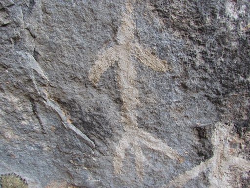 Recorded panel: engraved figure on grey rock