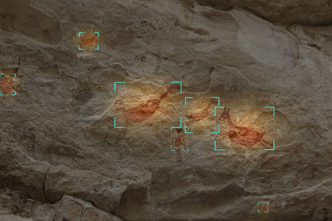 Likely motif areas, bracketed